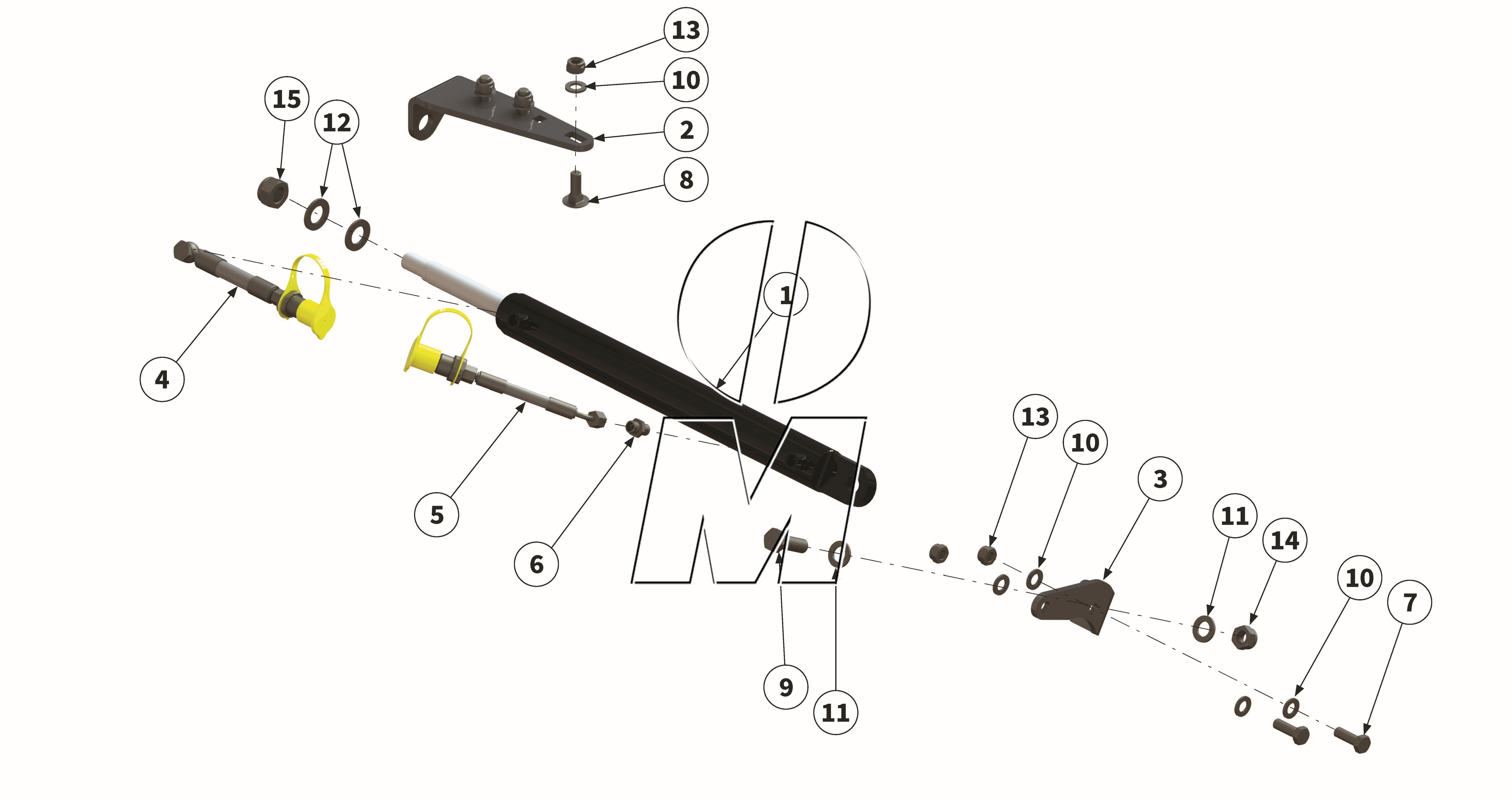 Exploded view 23: Hydraulic side shift (P_H_ET_25_WEL)
