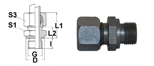 Straight screw connection SW 27