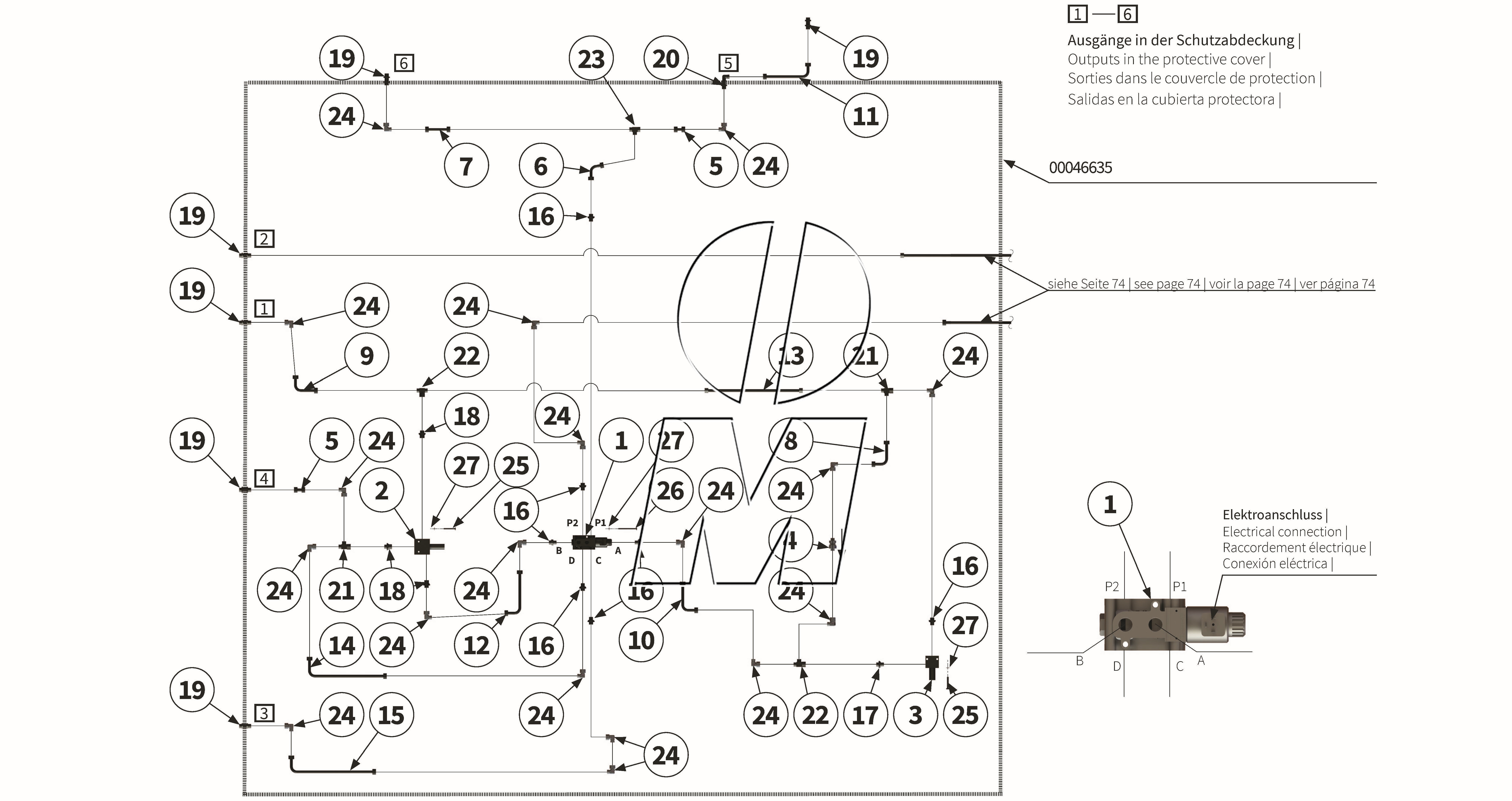 Exploded view 19: Hydraulic Part 3 (P_MSP_ET_25_WEL)