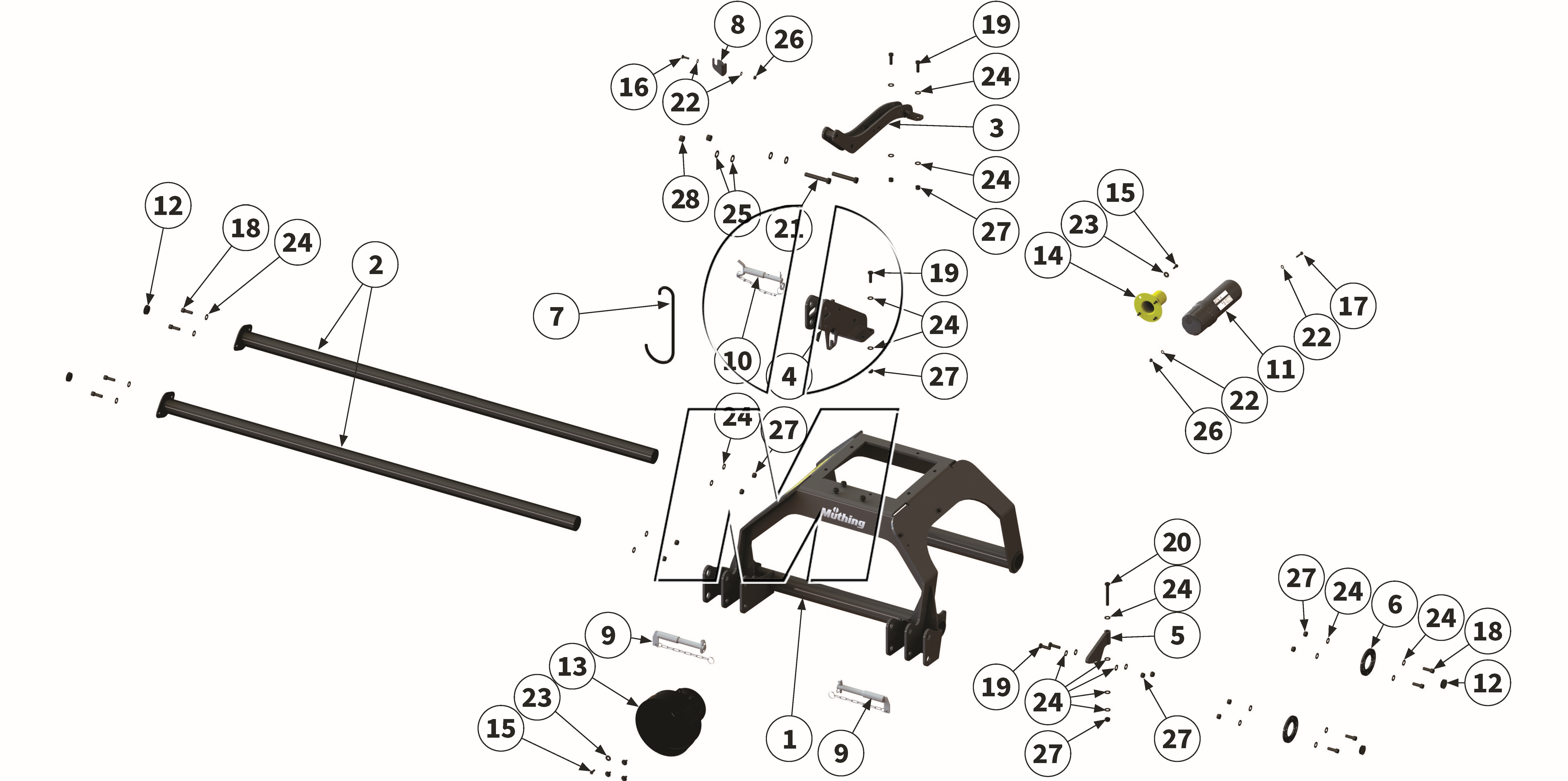 Exploded view 06: 3-point trestle (P_L_ET_25_WEL)