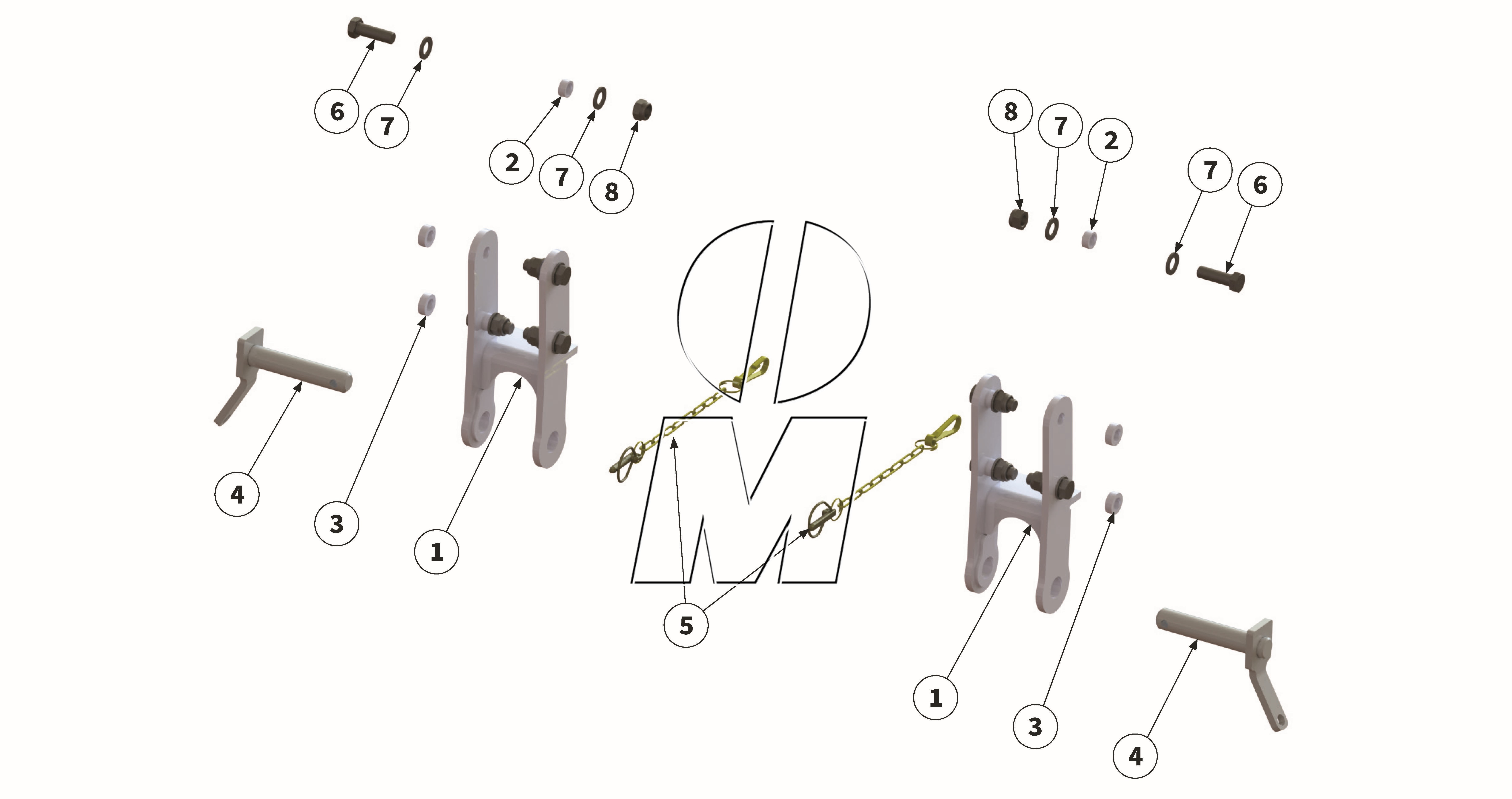 Exploded view 21: Extension lower link Kat.2 (P_H_ET_25_WEL)