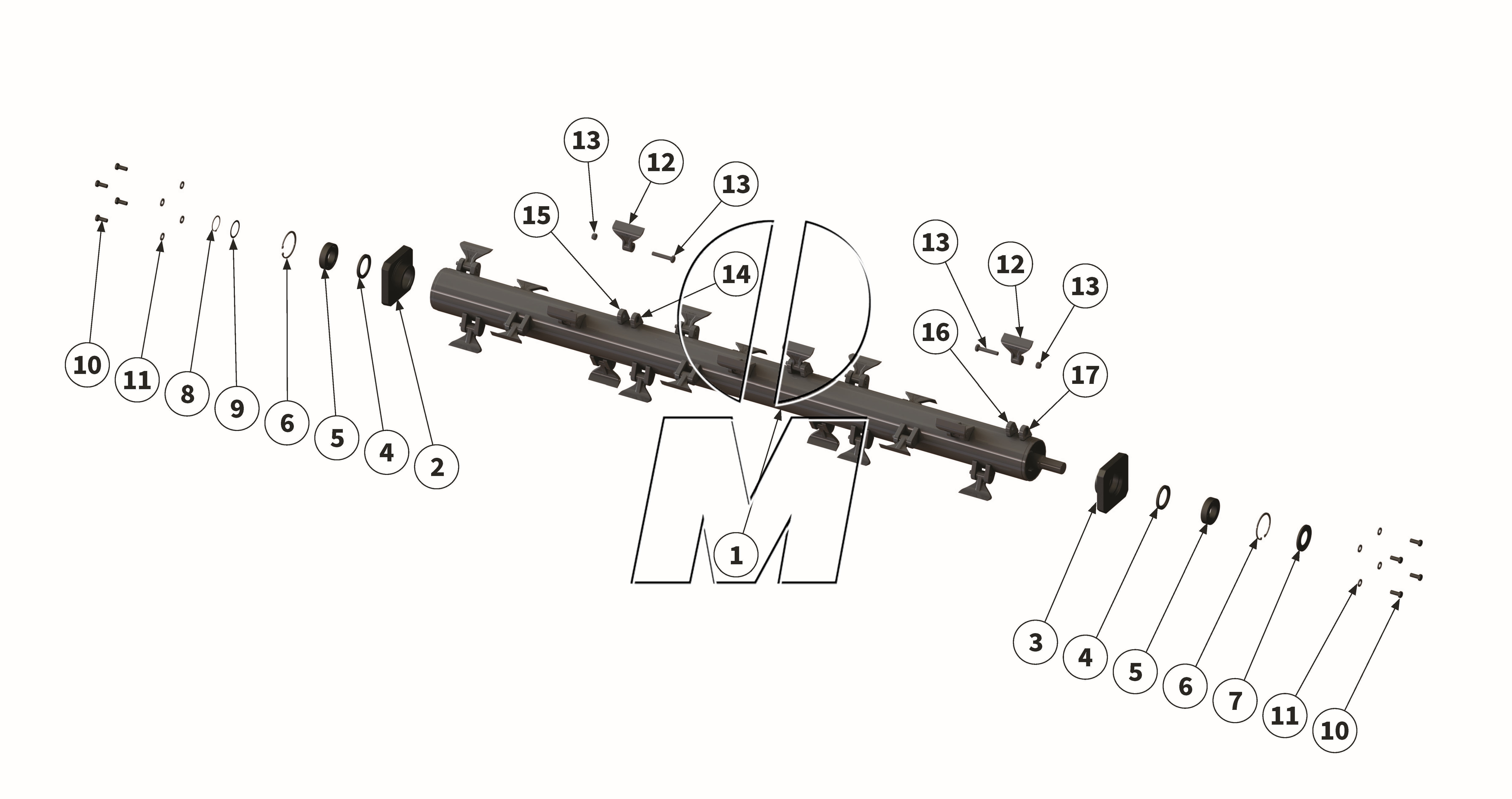 Exploded view 08: Hammer rotor (P_VS_ET_24_WEL)