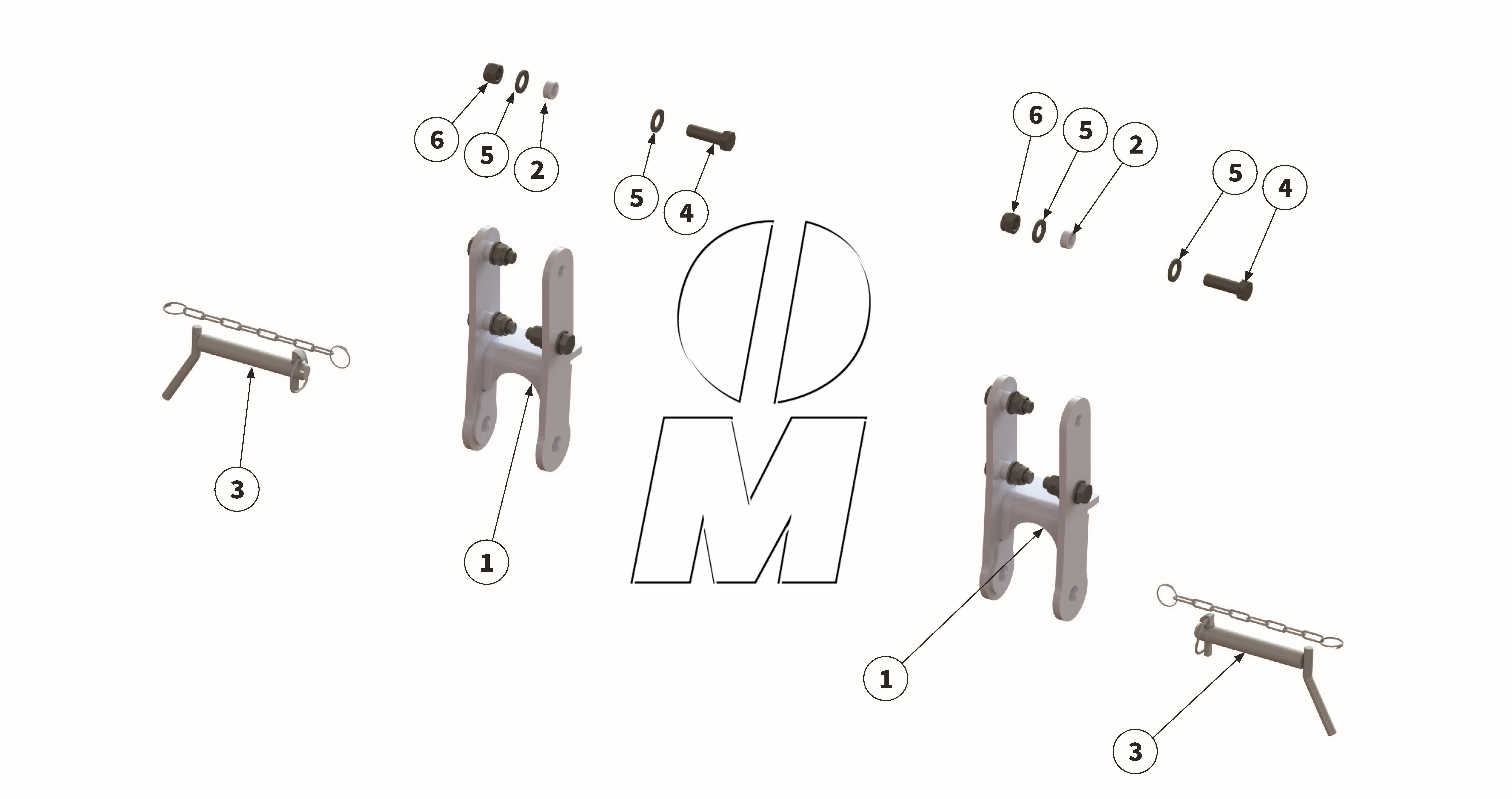 Exploded view 20: Extension lower link Kat.1 (P_H_ET_25_WEL)